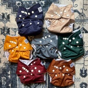 “Pacific Neutrals” Nora Nursery pocket diapers with inserts